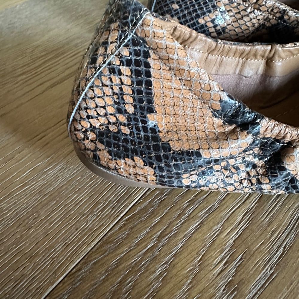 Seychelles Breathless Snake Print Square Toe Ballet Flats Size 7 NWOB - Picture 7 of 13